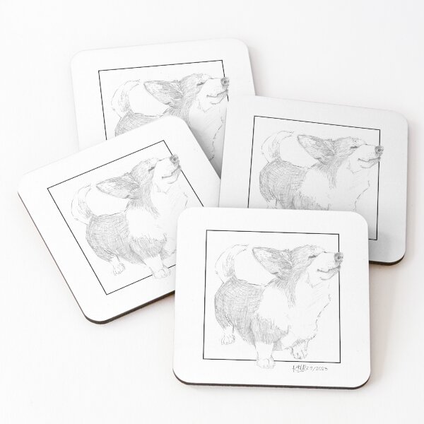 Item preview, Cute Corgi with attitude - pencil sketch designed and sold by Littleviews.