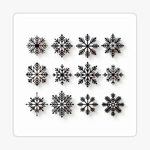 Aesthetic snowflakes pack  Sticker for Sale by Eternallykawaii