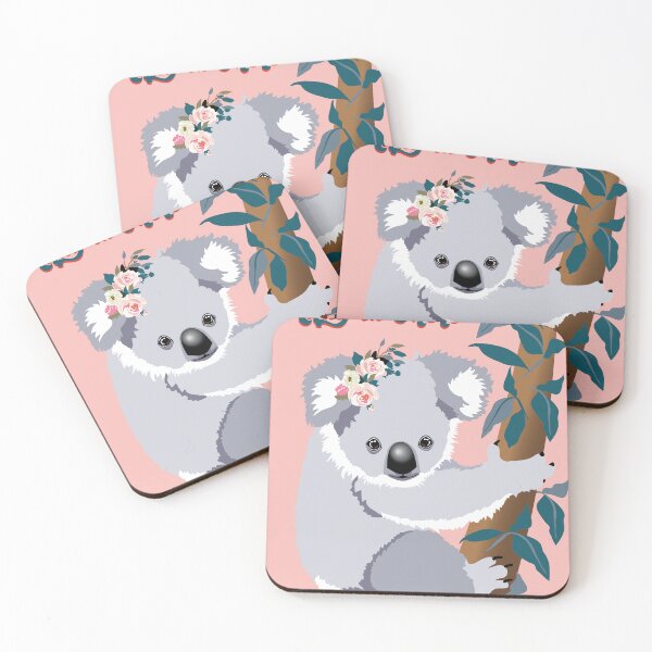 Item preview, Koala Bear Hang in There Peach and Roses designed and sold by HotPinkStudio.