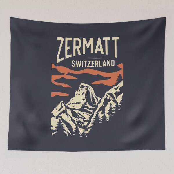 Item preview, Vintage Zermatt Switzerland Design designed and sold by GoodOldVintage.