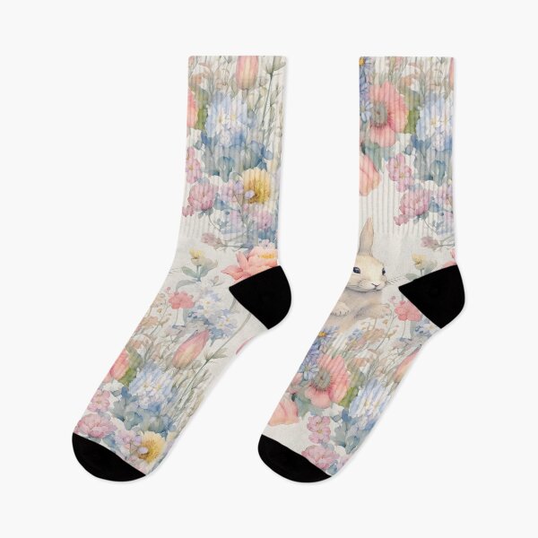 Item preview, Cute Bunny in Flower Field- Pastel Color designed and sold by BellaLawi.