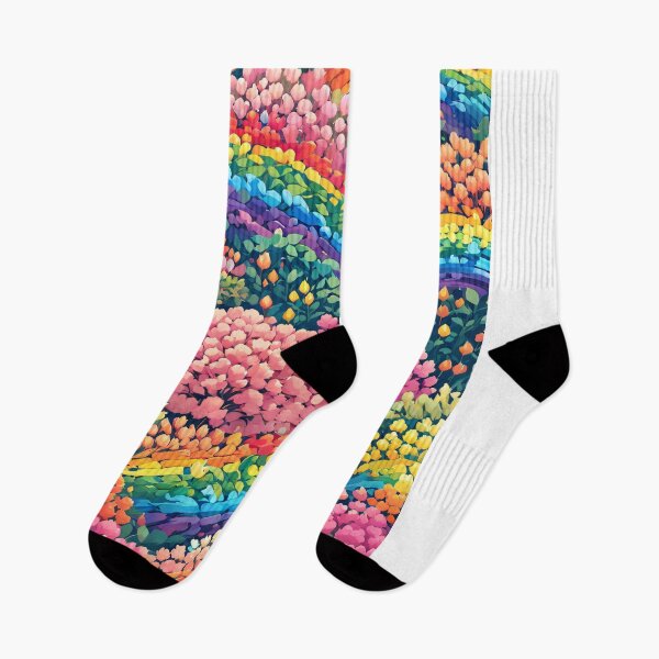 Item preview, Colorful flowers form rainbows designed and sold by MindFrank.
