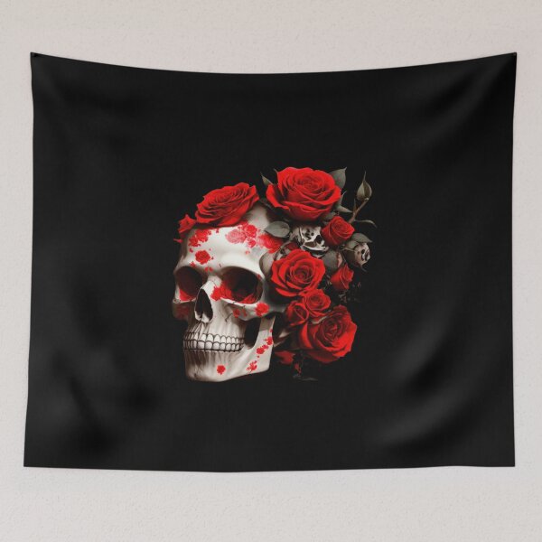 Item preview, SKULL ROSES HALLOWEEN DAY OF THE DEAD DIA DE MUERTOS MEXICAN #ogirdor designed and sold by ogirdorgraphics.