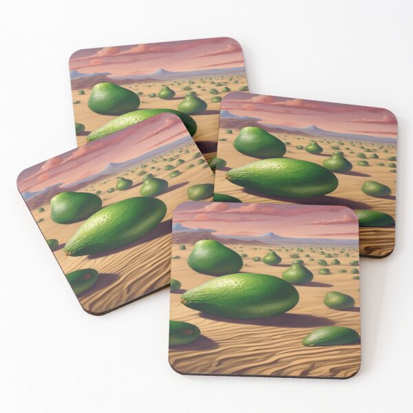 Item preview, Avocado Desert Surrealist Painting designed and sold by druidwolfart.
