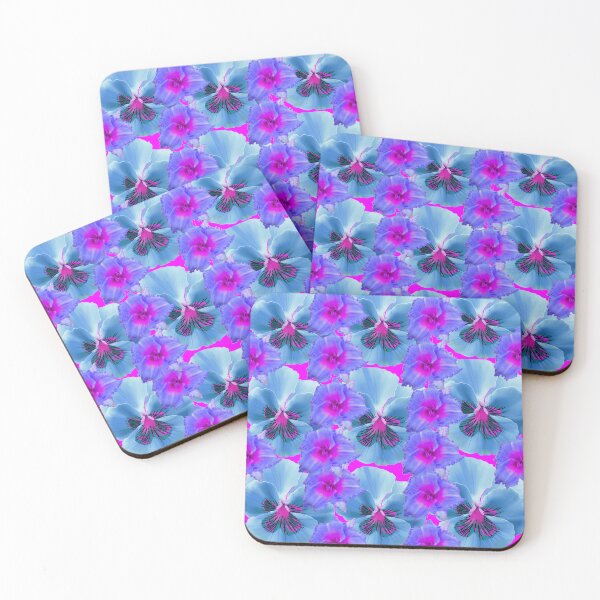 Item preview, BLUE PANSY PATTERNS ABSTRACT PURPLE ART designed and sold by sharlesart.