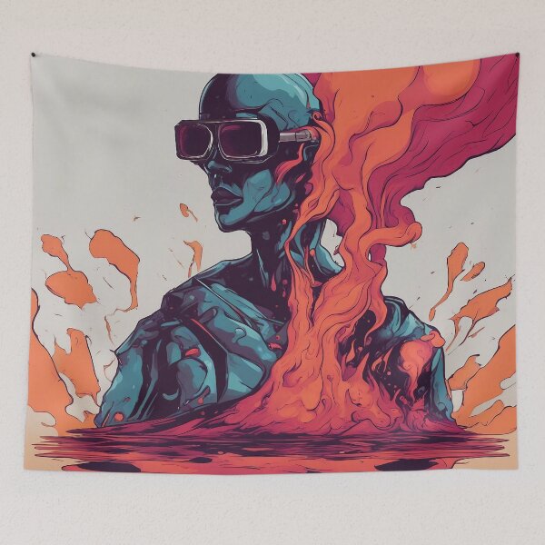 Item preview, Molten Memoirs: Volcano Man's Harmonic Dance with Nature's Wrath designed and sold by The-Library.