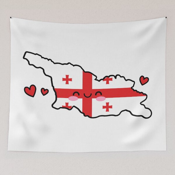 Item preview, Georgia Flag Map Smile with Love designed and sold by pixelsparkzone.