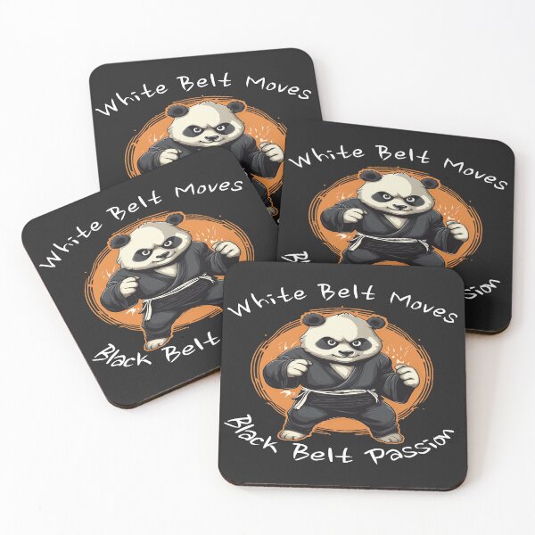 Item preview, White Belt Moves - Black Belt Passion Panda designed and sold by Smiling Collie Designs.