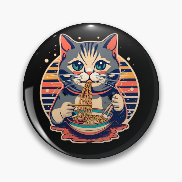 Item preview, CAT EATING RAMEN designed and sold by davidhyde.
