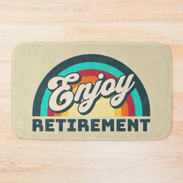 Item preview, Enjoy Retirement (retro rainbow distressed lettering) designed and sold by Gilby-Designs.