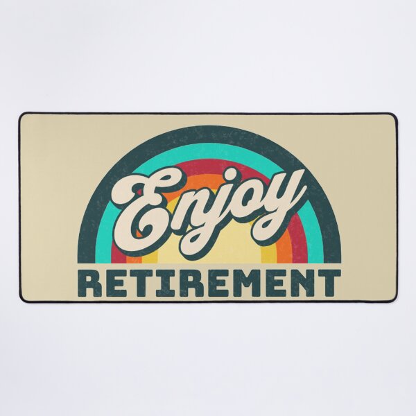 Item preview, Enjoy Retirement (retro rainbow distressed lettering) designed and sold by Gilby-Designs.