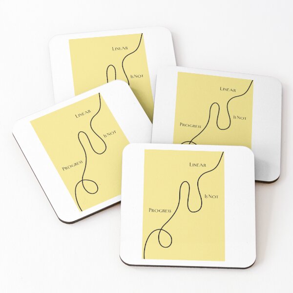 Item preview, Progress is Not Linear- Yellow  designed and sold by HappynessDesign.