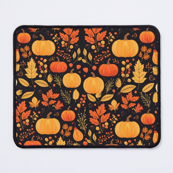 Item preview, Patrón de parche de calabaza de otoño designed and sold by RenderlyYours.