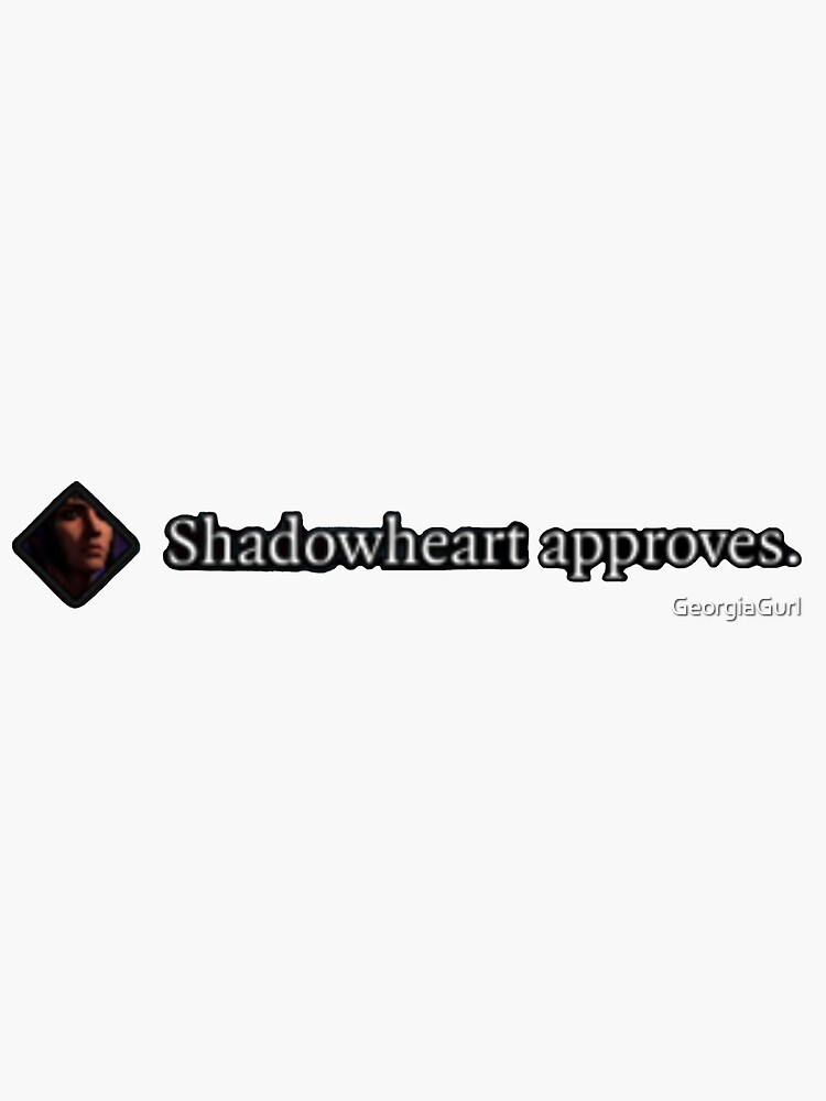 Shadowheart Approves Sticker For Sale By GeorgiaGurl Redbubble   Bg,f8f8f8 Flat,750x,075,f Pad,750x1000,f8f8f8.u4 