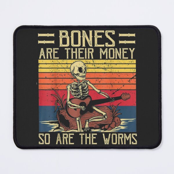 Item preview, Bones Are Their Money Skeleton Playing Guitar Retro Vintage   designed and sold by SherryHTaylor.