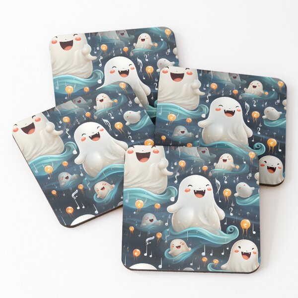 Item preview, Laughing Ghosts Cute Kawaii  designed and sold by Urban  Charms.