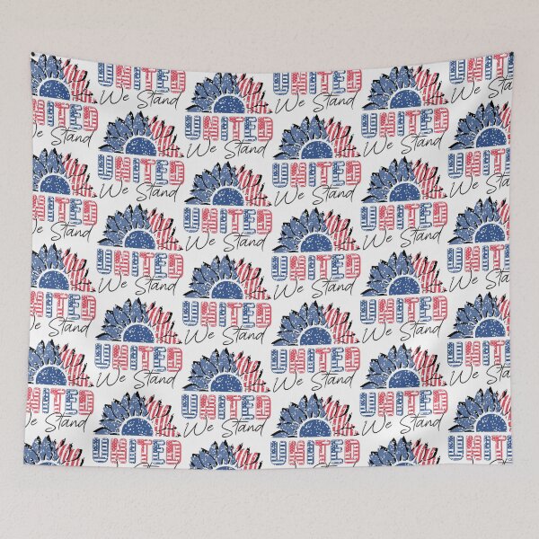Item preview, United we stand, Flower American, USA Flag designed and sold by quanlh.
