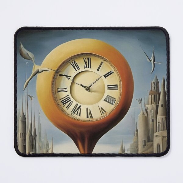 Item preview, Melting Clock surrealist painting designed and sold by druidwolfart.