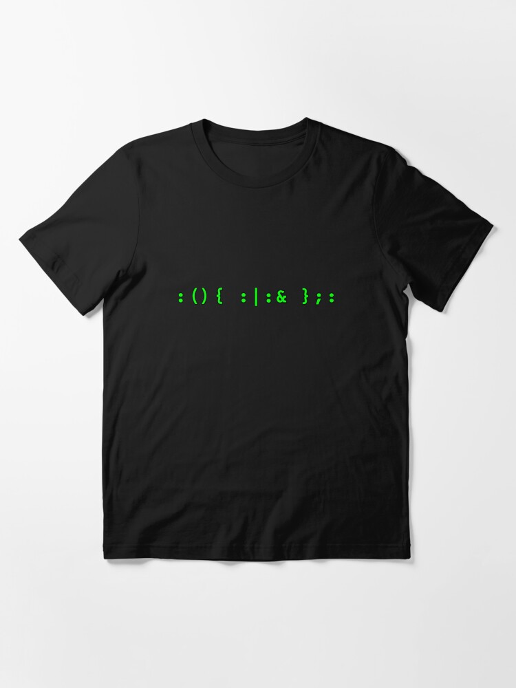 Thumbnail 3 of 7, Essential T-Shirt, Forkbomb designed and sold by Hectobyte.