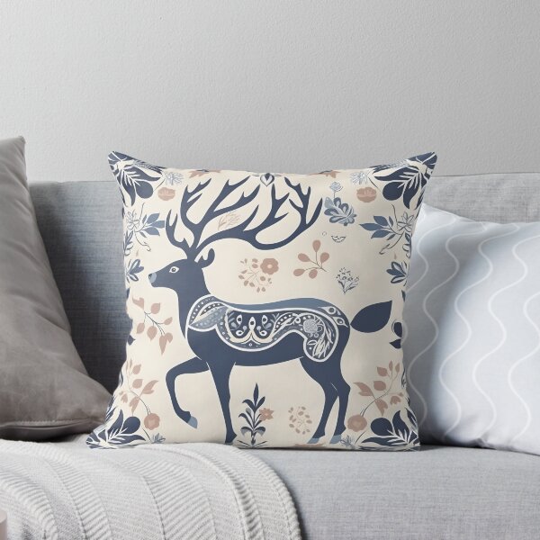 Item preview, Winter Floral Deer designed and sold by wildlynordics.