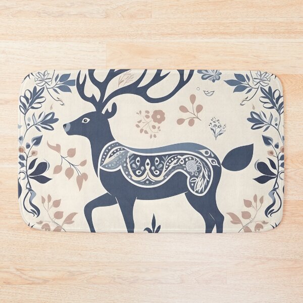 Item preview, Winter Floral Deer designed and sold by wildlynordics.