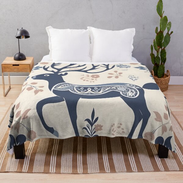 Item preview, Winter Floral Deer designed and sold by wildlynordics.