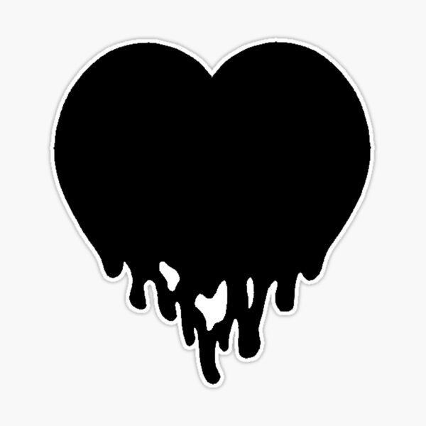 Valentine's Day Black Hearts Bubble-free stickers – Drippempire