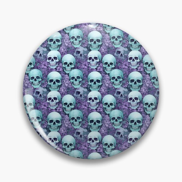 Item preview, Lavender and Teal Skulls Composite Overlay Pattern #1 designed and sold by ARTficiallyAnon.