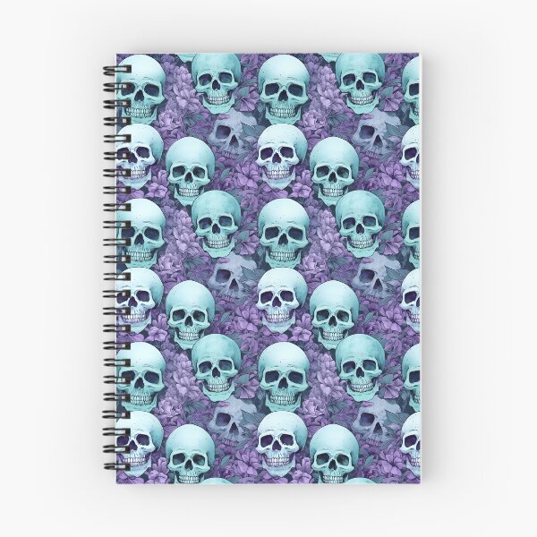 Item preview, Lavender and Teal Skulls Composite Overlay Pattern #1 designed and sold by ARTficiallyAnon.