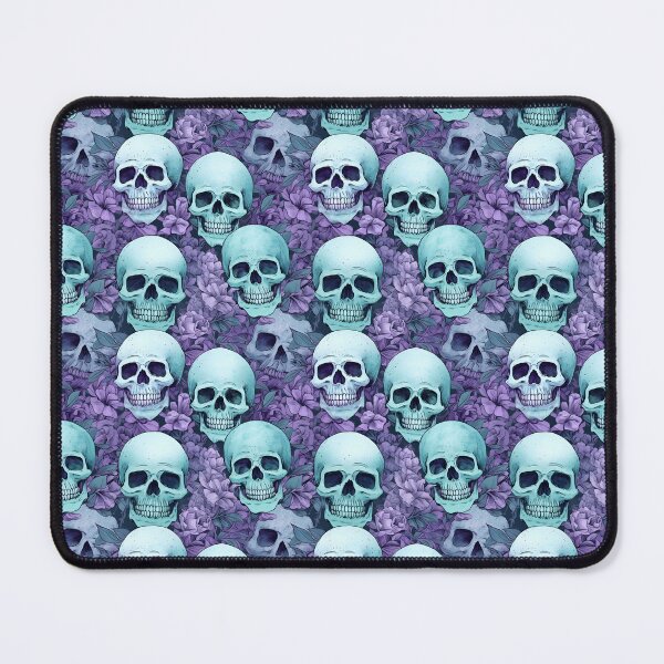Item preview, Lavender and Teal Skulls Composite Overlay Pattern #1 designed and sold by ARTficiallyAnon.