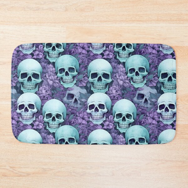 Item preview, Lavender and Teal Skulls Composite Overlay Pattern #1 designed and sold by ARTficiallyAnon.