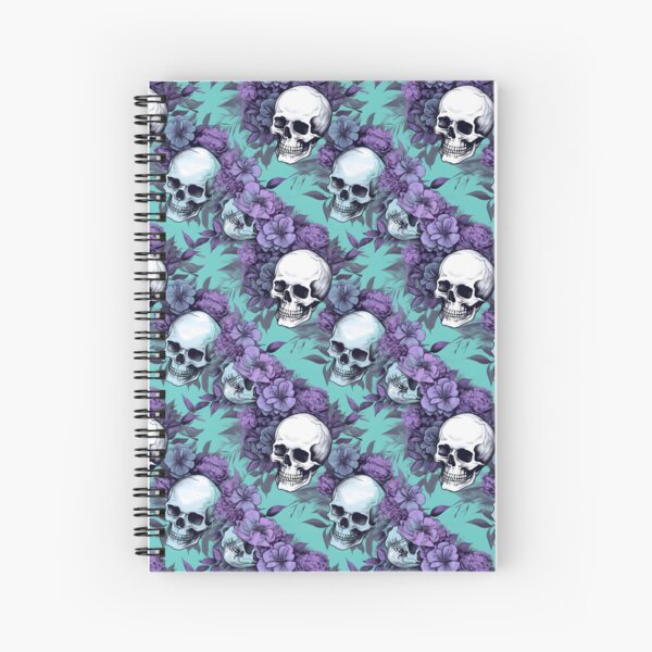 Item preview, Lavender and Teal Skulls Composite Overlay Pattern #2 designed and sold by ARTficiallyAnon.