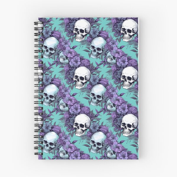 Item preview, Lavender and Teal Skulls Composite Overlay Pattern #2 designed and sold by ARTficiallyAnon.