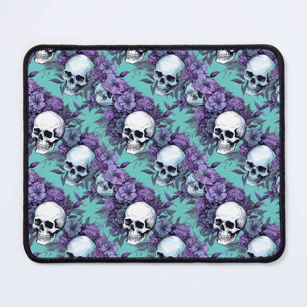 Item preview, Lavender and Teal Skulls Composite Overlay Pattern #2 designed and sold by ARTficiallyAnon.