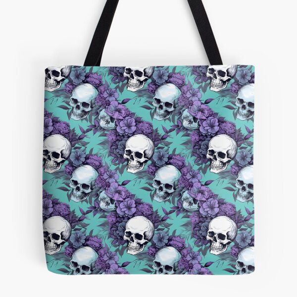 Item preview, Lavender and Teal Skulls Composite Overlay Pattern #2 designed and sold by ARTficiallyAnon.