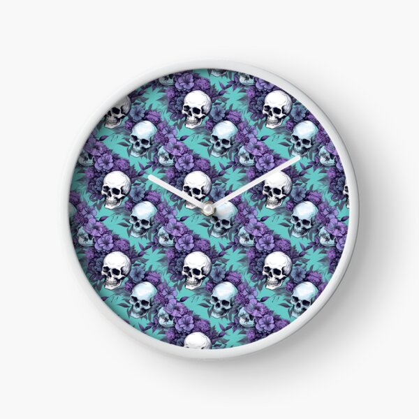 Item preview, Lavender and Teal Skulls Composite Overlay Pattern #2 designed and sold by ARTficiallyAnon.