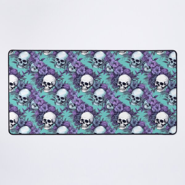 Item preview, Lavender and Teal Skulls Composite Overlay Pattern #2 designed and sold by ARTficiallyAnon.