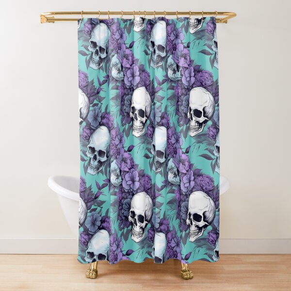 Item preview, Lavender and Teal Skulls Composite Overlay Pattern #2 designed and sold by ARTficiallyAnon.