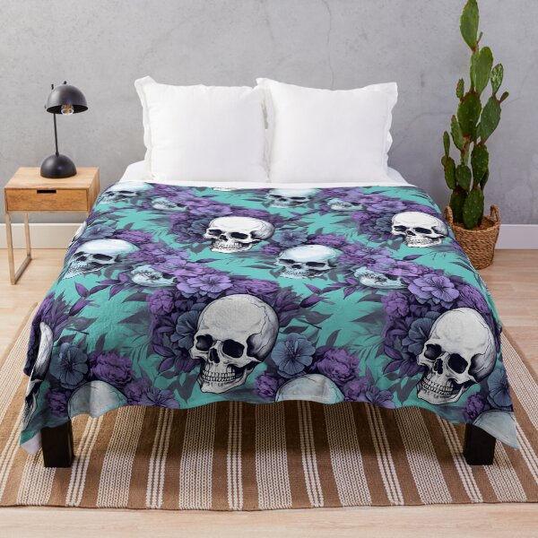 Item preview, Lavender and Teal Skulls Composite Overlay Pattern #2 designed and sold by ARTficiallyAnon.