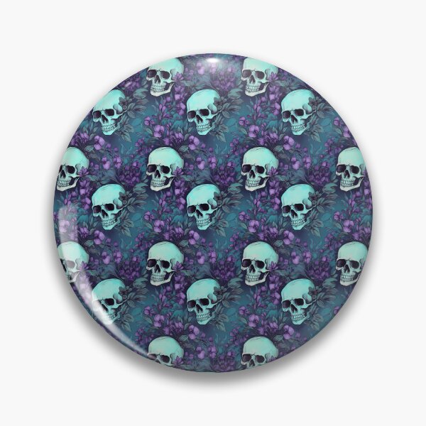 Item preview, Lavender and Teal Skulls Composite Overlay Pattern #3 designed and sold by ARTficiallyAnon.