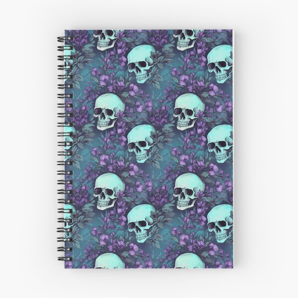 Item preview, Lavender and Teal Skulls Composite Overlay Pattern #3 designed and sold by ARTficiallyAnon.
