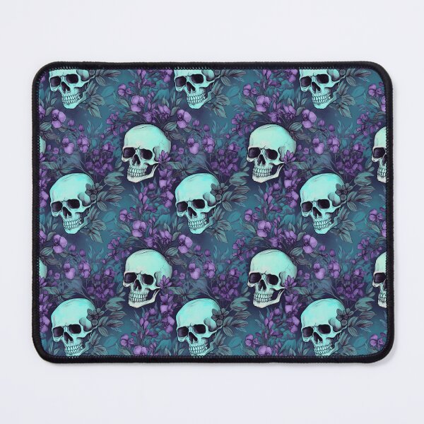 Item preview, Lavender and Teal Skulls Composite Overlay Pattern #3 designed and sold by ARTficiallyAnon.