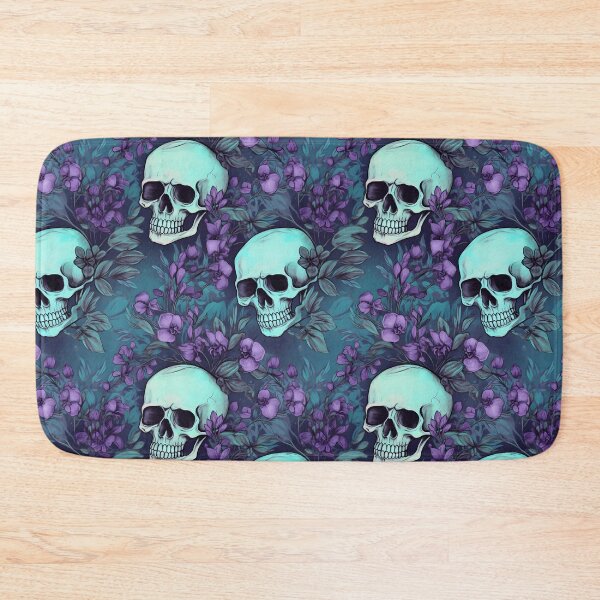 Item preview, Lavender and Teal Skulls Composite Overlay Pattern #3 designed and sold by ARTficiallyAnon.