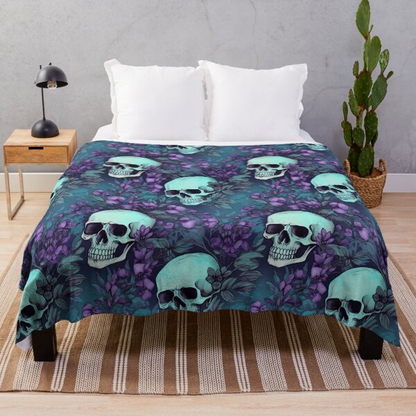 Item preview, Lavender and Teal Skulls Composite Overlay Pattern #3 designed and sold by ARTficiallyAnon.