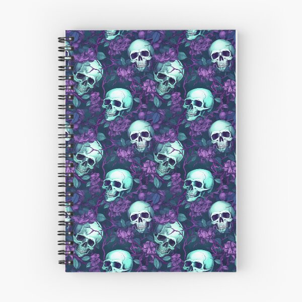 Item preview, Lavender and Teal Skulls Composite Overlay Pattern #4 designed and sold by ARTficiallyAnon.
