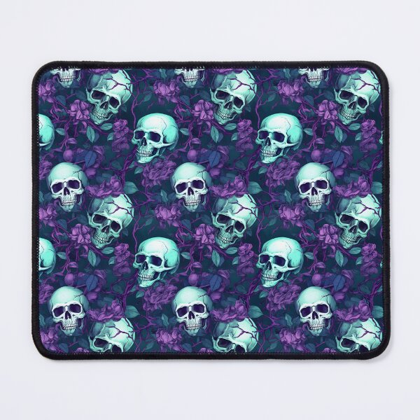 Item preview, Lavender and Teal Skulls Composite Overlay Pattern #4 designed and sold by ARTficiallyAnon.