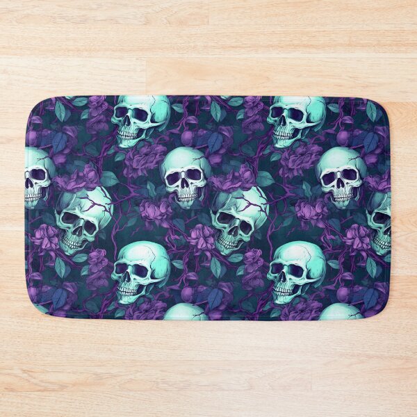 Item preview, Lavender and Teal Skulls Composite Overlay Pattern #4 designed and sold by ARTficiallyAnon.
