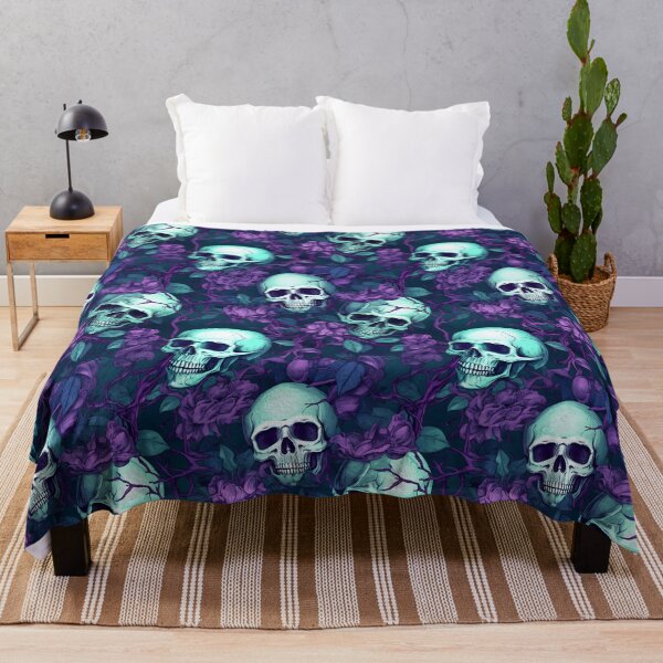 Item preview, Lavender and Teal Skulls Composite Overlay Pattern #4 designed and sold by ARTficiallyAnon.