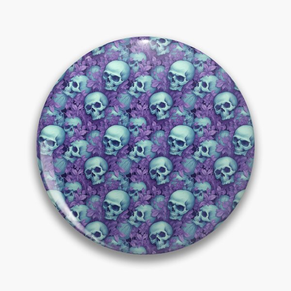 Item preview, Lavender and Teal Skulls Composite Overlay Pattern #5 designed and sold by ARTficiallyAnon.
