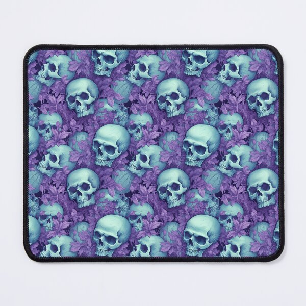 Item preview, Lavender and Teal Skulls Composite Overlay Pattern #5 designed and sold by ARTficiallyAnon.